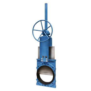 Slurry bi-directional wafer style knife gate valve with rubber sleeves