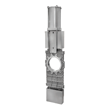 Through conduit bi-directional high performance wafer style knife gate valve for high consistency or concentration media or fluids